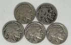 1927 1928-S 1935 1936 1937 Buffalo Nickel Lot of 5 (716)
