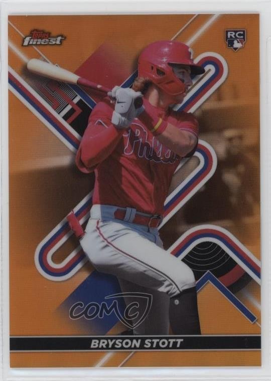 2022 Topps Finest Orange Refractor /25 Bryson Stott #13 Rookie RC