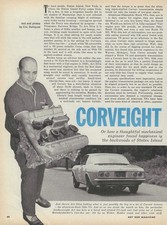 1968 Hot Rod Magazine Article Ad 1965 Chevy Corvair Corveight Oldsmobile 215 V8