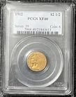1912 $2.50 Dollar Indian Head Quarter Eagle U.S. Gold Coin