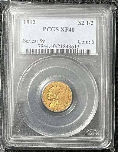1912 Indian Quarter Eagle — photo from the most recent tracked eBay sale