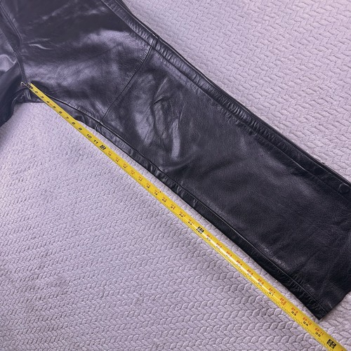 Men’s leather motorcycle Pants “Highway One” Side zip button Adjustable Sz 38 - Bild 13 von 22