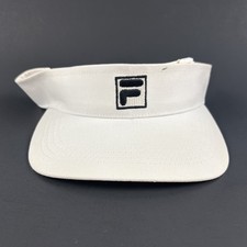 Vintage Fila Performance Mesh White Adjustable Atheltic Sport Visor NEW NOS