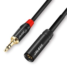 Mini XLR Male to 3.5mm Stereo Audio Plug Cable, 3-pin Mini XLR Male to 1/8" T...