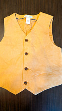 Jane Jack Beige Cotton Button Front Vest Waistcoat Size 7 Regular