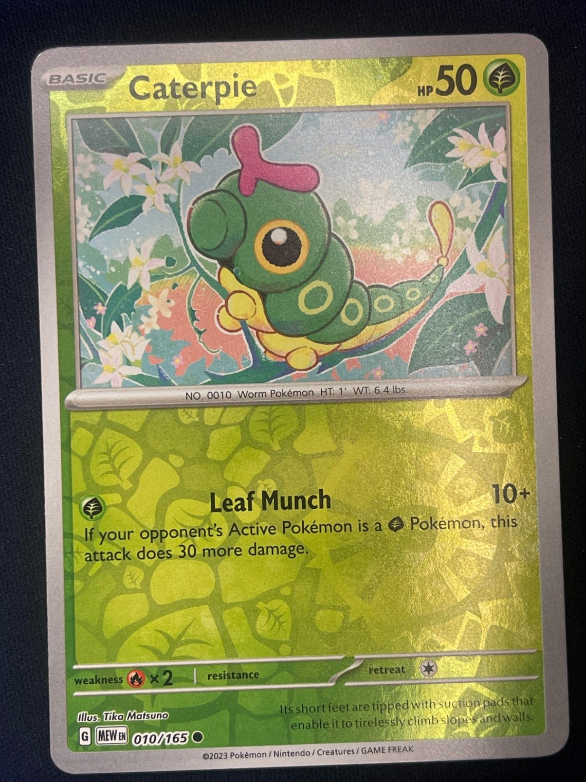 Pokemon Caterpie - Common SV: Scarlet & Violet 151 010/165 NM