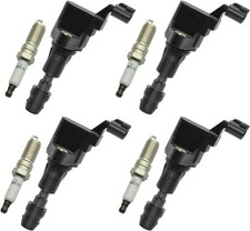 4PCS UF491 Ignition Coil Pack with Iridium Spark Plugs Fit for 2007-2017
