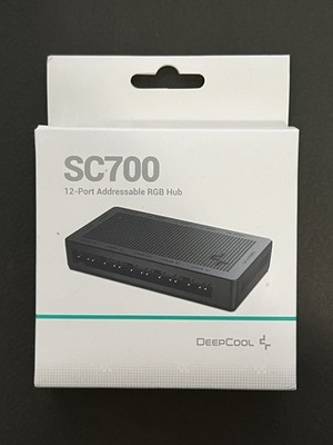 DeepCool SC700 12-Port Addressable RGB Hub 5V 3Pin ARGB Fan Magnetic Attraction