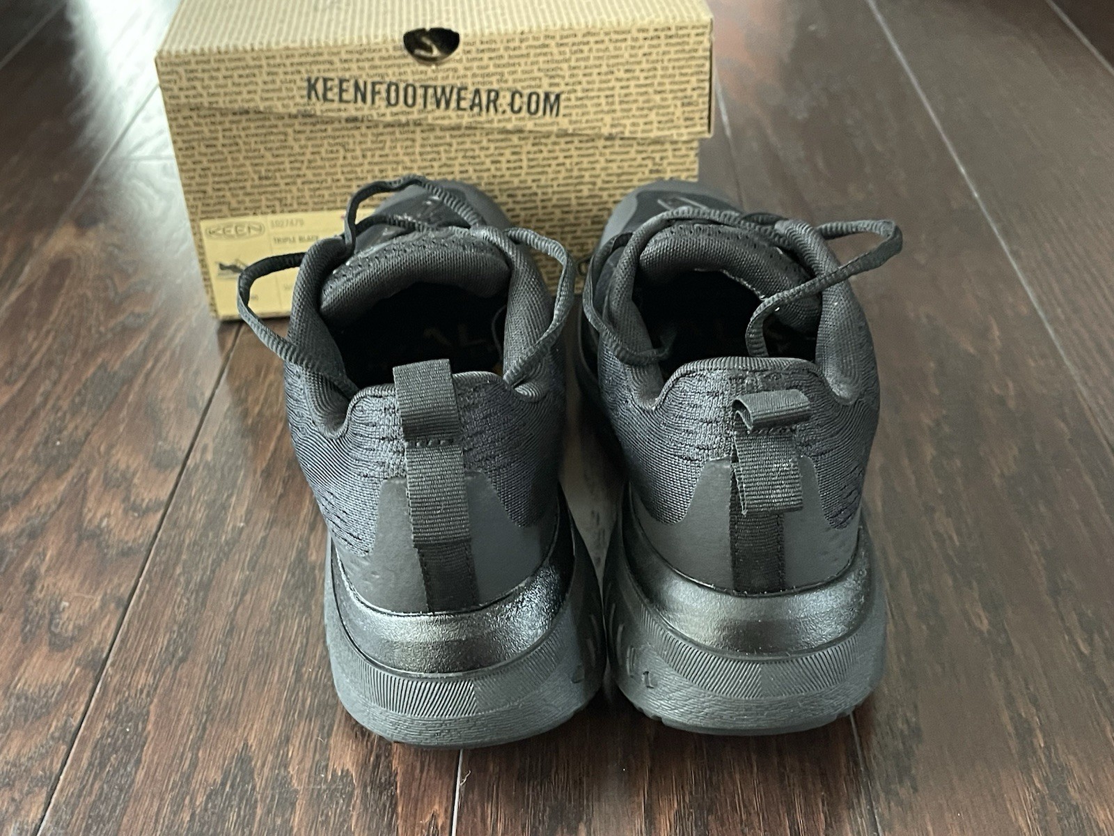 Scarpe sneakers da passeggio Keen donna taglia 9 WK400 triple nere NUOVE