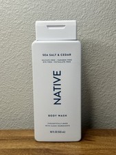 Native Body Wash Sea Salt  Cedar 18 oz Sulfate Paraben Dye Phthalate Free