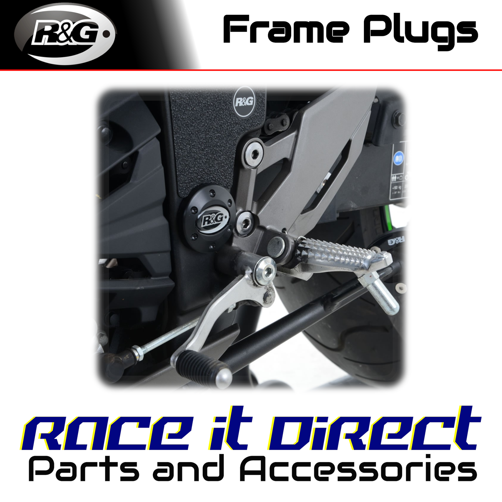 Frame Plugs for Kawasaki Z300 2015-2018 LHS R&G