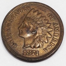 1874 Indian Head Penny Beautiful High Grade Coin Rare Date