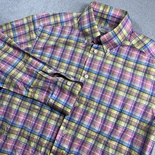 Eton Dress Shirt Mens 40 15.75 M Colorful Plaid Contemporary Fit Business Preppy