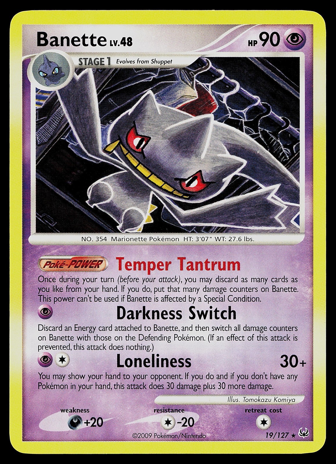 Pokemon Card - Banette Platinum 19/127 Rare