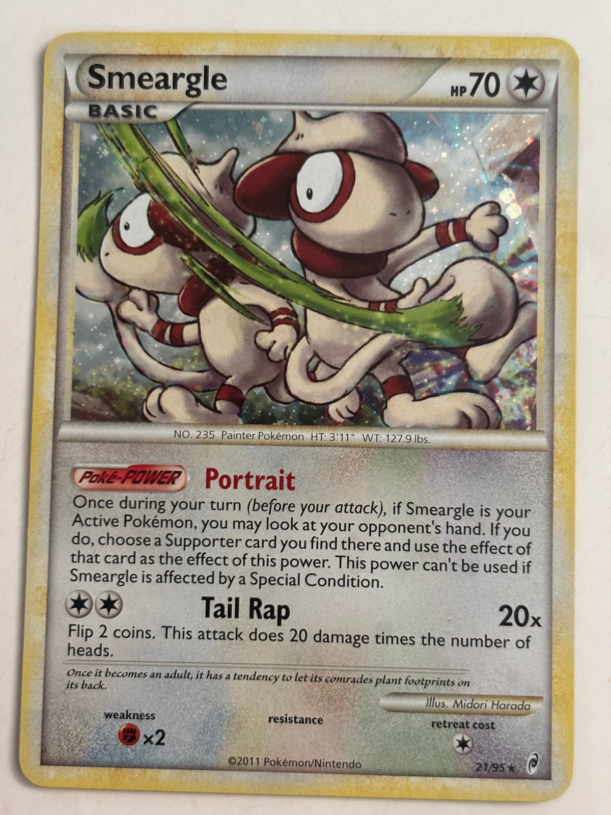 Smeargle Holo 21/95 Call Of Legends Pokemon Card (RARE) LP