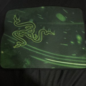 Razer Green & Black Patterned Mouse Pad - Green Logo Design