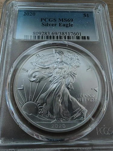 2020 Silver Eagle PCGS MS69