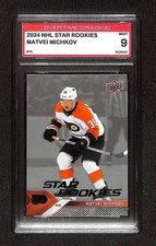 2024-25 Upper Deck Star Rookies #15 Matvei Michkov RC Overtime Graded 9