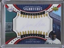 2007 Sweet Spot Classic Legendary Gold Stitch Blue Ink 50/50 Jim Rice Auto 0af