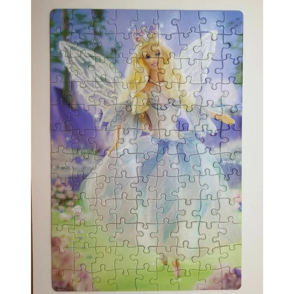 芭比天鹅湖 100 件拼图美泰 B2568 2003 完整仙女公主翼 — 第 3/3 张图片