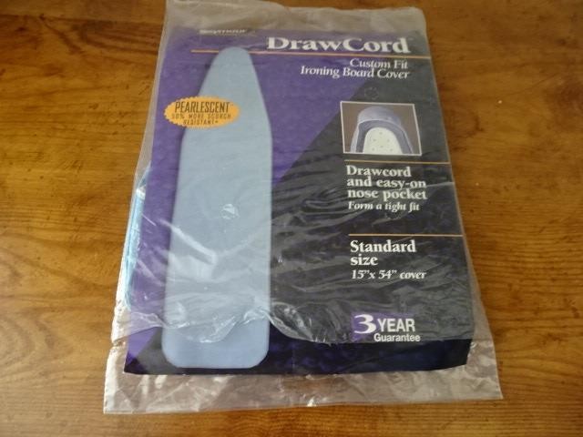 Seymour Custom Fit draw cord ironing board cover 15" x 54"Pearlescent-unused