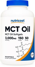Nutricost MCT Oil Softgels 1000mg 150 Softgels - Great for Keto Diet