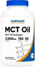 Nutricost MCT Oil Softgels 1000mg (150 Softgels) - Great for Keto Diet
