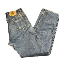 Vintage 90s Levi's 505 Orange Tab Blue Denim Jeans Men's Size 38x32 Made in USA