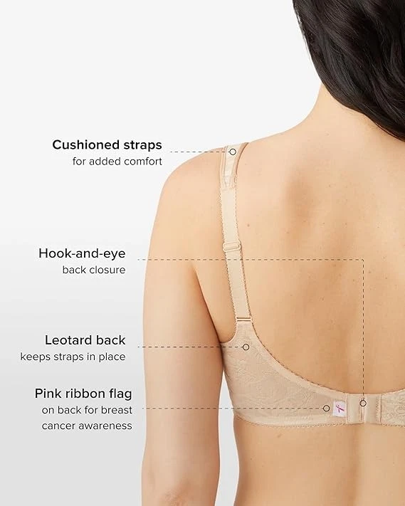 Sujetador con aros figura completa sin costuras Wacoal Awareness soporte suave invisible Foto 3 de 4