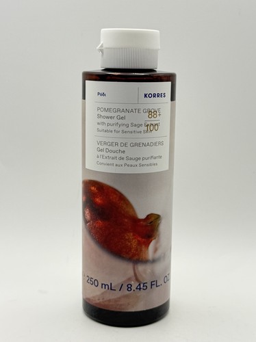 Korres Pomegranate Grove Shower Gel 250ml Sensitive Skin Sage Extract
