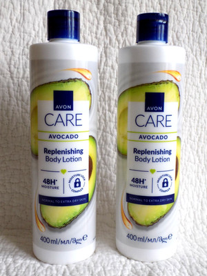AVON 2 x AVOCADO REPLENISHING BODY LOTIONS 400ml each  *BRAND NEW*