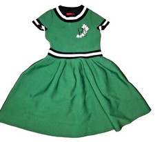 CH Carolina Herrera Ruffled Brocade Skirt green Girls Dress Size 4