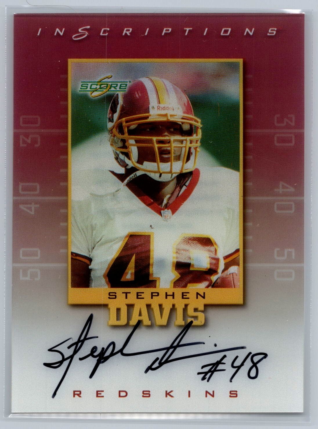 1999 Score Supplemental - Inscriptions Stephen Davis #SD-48 (AU)