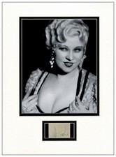 Mae West Autograph Signed Display