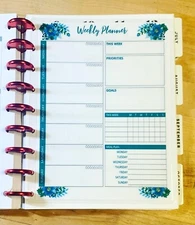 Weekly Planner Dashboard Insert 4 use with Classic Happy Planner~