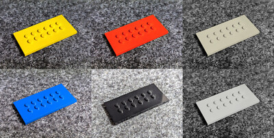 Lego 6576 Platte 4x8 modifiziert mit Pins mittig - FARBE wählen