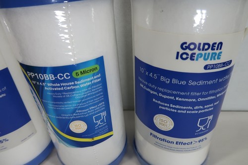 3 Pack Ice Pure PP10BB-CC Whole House Sediment & Carbon Water Filter NEW - Picture 3 of 7