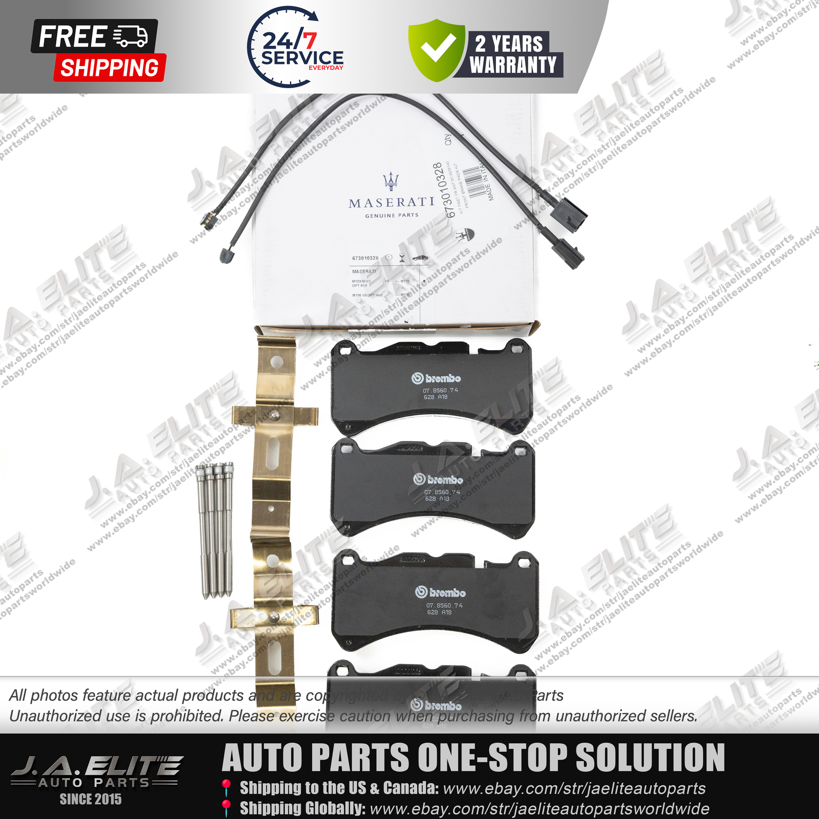 Genuine Maserati Front & Rear Brake Pad kit for Quattroporte GranTurismo GC 4.7L