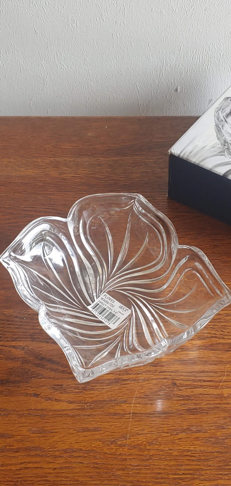 Vintage Mikasa Crystal Cut Glass Candy Dish Trinket Bowl 7.5 Inch New
