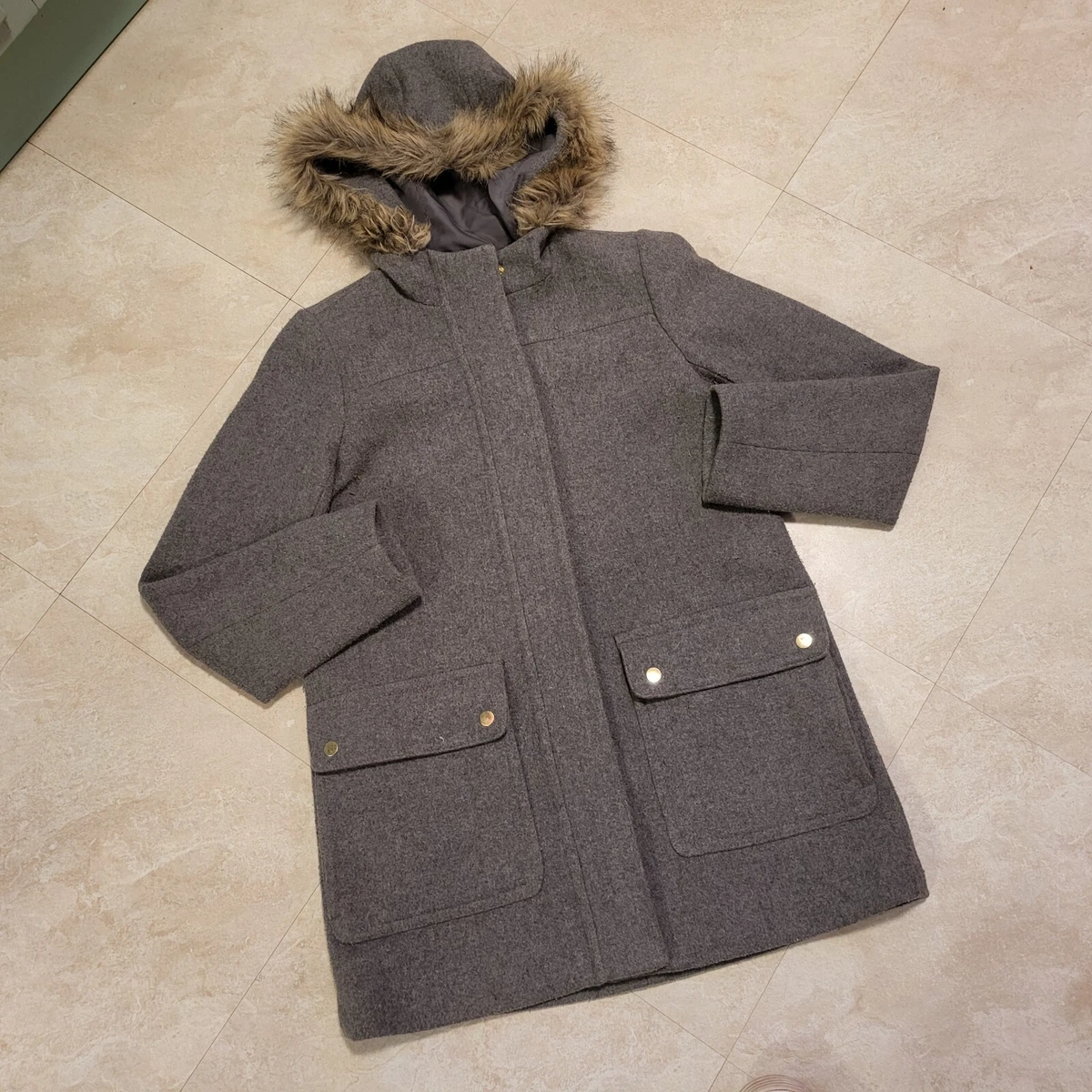 J crew wool blend parka hotsell