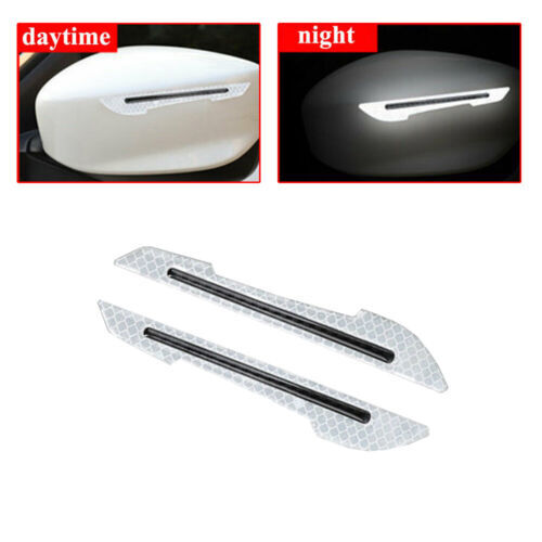 Car Side Mirror Reflective Warning white Sticker Rearview Decorative