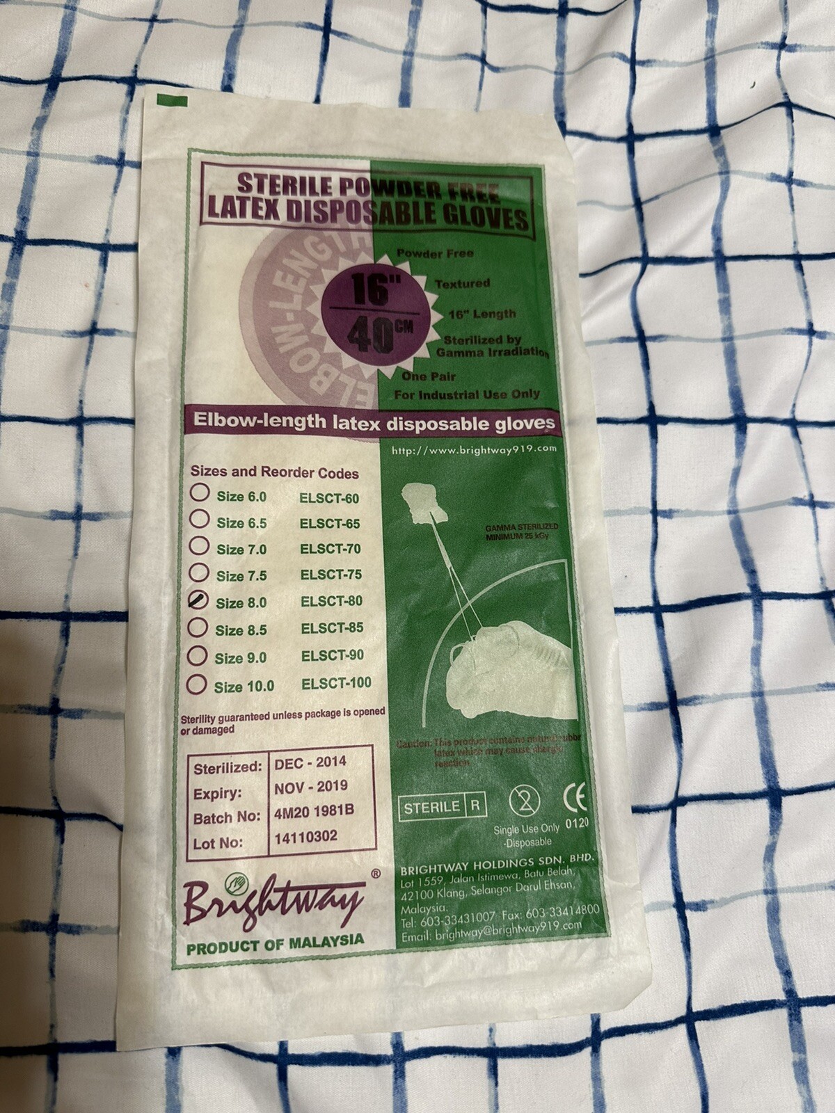 Elbow Length Latex Surgical Gloves Size 8 Fit M/L. 16 Inches Long eBay