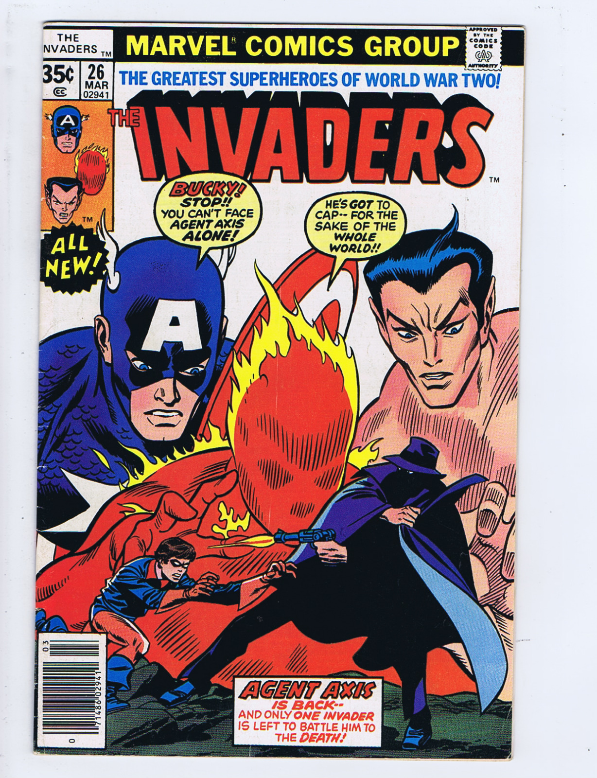 Invaders #26 Marvel 1978 Day of Infamy... Day of Shame !