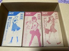 UCC COFFEE Evangelion Rei Asuka Mari Set of 3pc Figure W/BOX F/S FEDEX