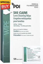 Healthcare D19831 See Clear Lens Cleaning Wipe, Pack of 120