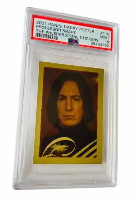Harry Potter Trading Card Sticker 2001 Panini PSA 9 Snape 110 Alan