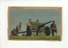 Vintage Post Card - Anti Tank Gun and Crew - WWII