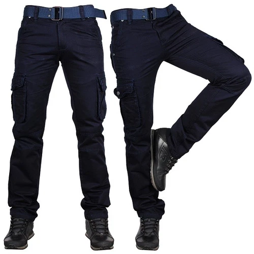 2025 Herren Camouflage Army Hose Freizeit Baumwoll Pants Cargohose mit Gürtel-DE - Bild 25 von 55