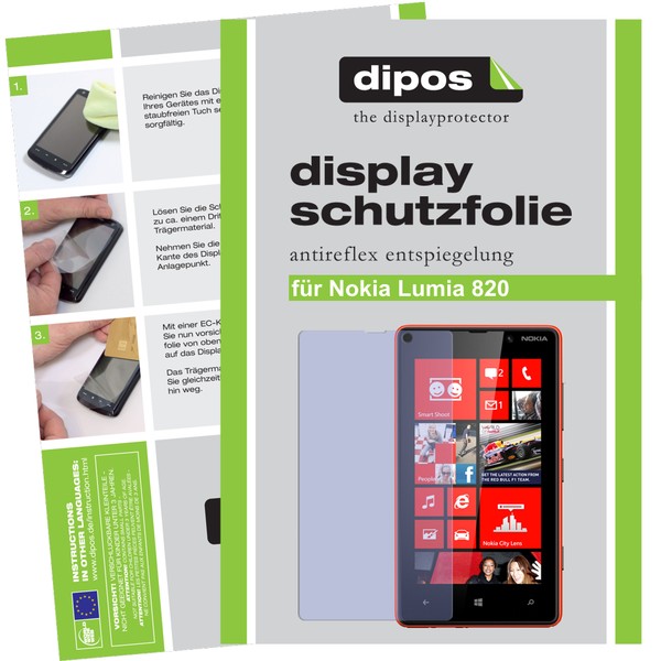 2X Schutzfolie FüR Nokia Lumia 820 Matt Displayschutz Folie Antireflex Passgenau-image