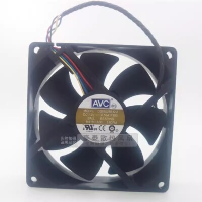 AVC DS09225B12U P100 9025 DC12V 0.56A 9CM 4-Wire PWM Dual Ball Cooling Fan